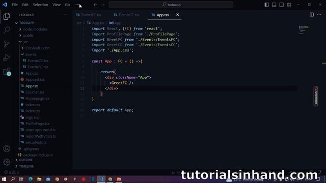 Events in React with example