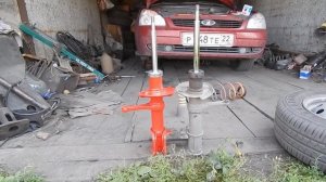 Занижение -50 стойки и пружины Технорессор установка на Приору. Ощущения после установки