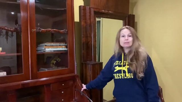 Антикварный шкаф-секретер. Русский ампир. смотреть онлайн