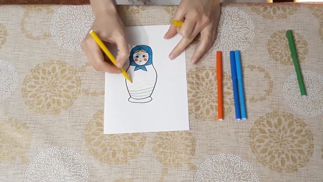 Рисование. Матрешка. смотреть онлайн