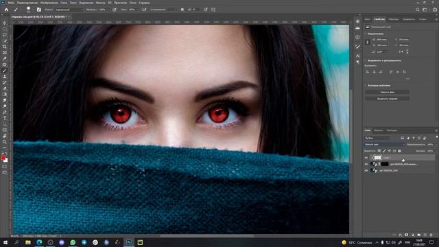 Как изменить цвет глаз • замена цвета в фотошопе // Adobe Photoshop