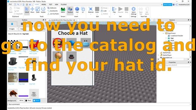 How to make an Accessory/ Hat Choosing System In Roblox Studio ! смотреть онлайн