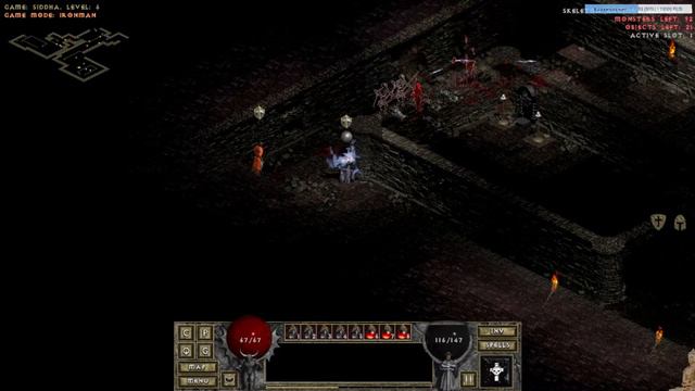 Diablo 1 мод The Hell 2 (кооп) два саммонера разносят