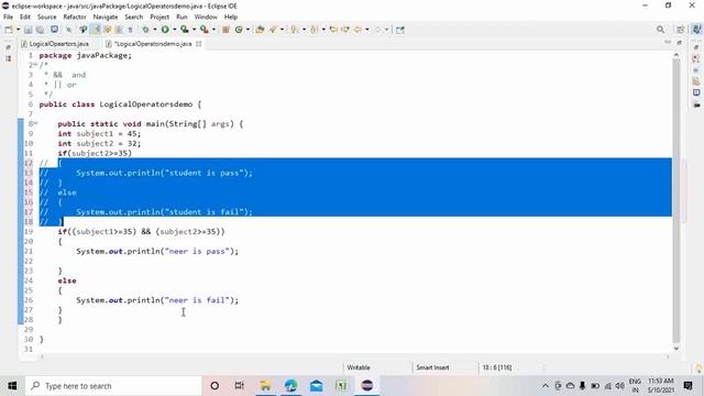 09 Logical operators in java - core java tutorials for beginners