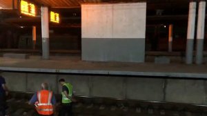 Тбилиси. Железнодорожный вокзал. Ночь. Товарный поезд