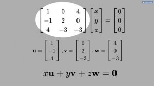 10.5) Linear Independence: Determinant and Inverse