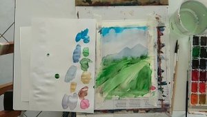 19 урок для начинающих, акварель. "Воздушная перспектива"