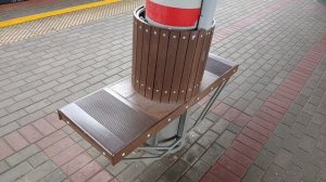 Скамейка с подогревом на станции "Балтийская" МЦК