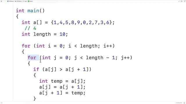Bubble Sort | C++ Example смотреть онлайн