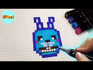 Как нарисовать по клеточкам БОННИ из игры ФНАФ #FNAF #БОННИ #ФНАФ #Bonnie