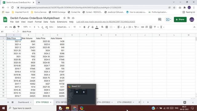 Deribit Exchange Websocket Addon for Google Sheets - OrderBook смотреть онлайн