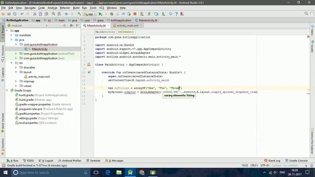 Using Spinner in Kotlin | Android