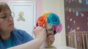 Мастер класс по изготовлению топиария из роз сделланых из гофрированной бумаги.