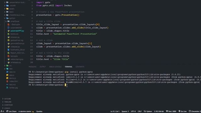 Automate your PowerPoint Slides Using ChatGPT #openai #chatgpt #ai  #ppt #python #powerpoint