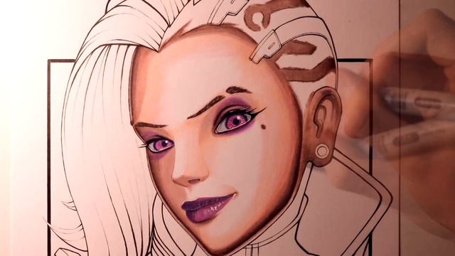 Let's Draw SOMBRA from OVERWATCH - FAN ART FRIDAY смотреть онлайн