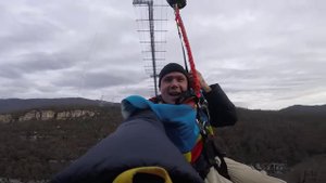 SKYPARK г Сочи - Прыжок в бездну - Шквал Эмоций !!! (Олег Быков и Диана Вайс)