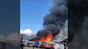 Пожар на складе в Наро-Фоминск.