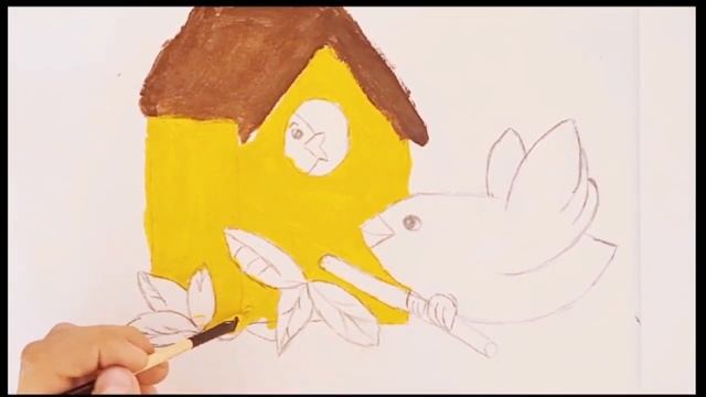 Мультики для детей рисуем скворечник|Cartoons for children drawing a birdhouse