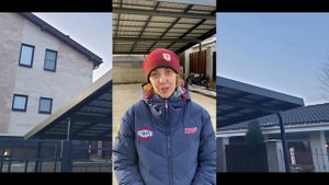 Навес из профнастила с фризом.Отзыв заказчика.