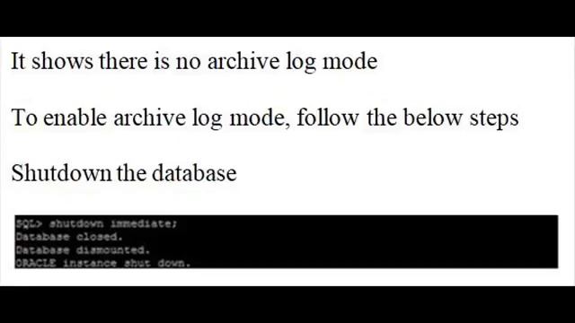 Enabling archive mode in oracle database смотреть онлайн