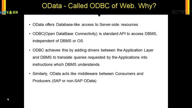 008 OData Why is OData called the ODBC of Web смотреть онлайн