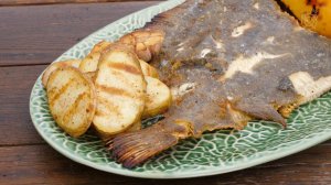 Камбала, рыба на гриле