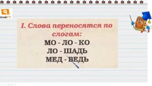 Перенос слов. Русский язык 1 класс