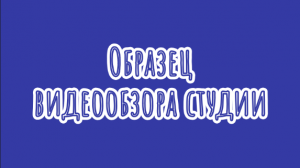 Образец видеообзора