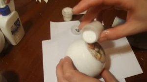 Декупаж Новогоднего елочного шара.