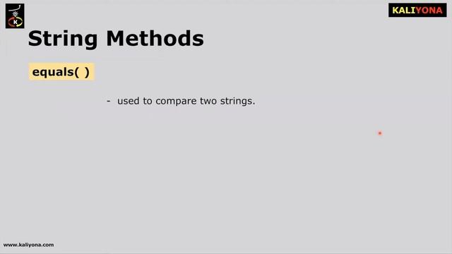 String Methods | String Operations | Examples | Core Java Tutorial | Kaliyona | In Kannada