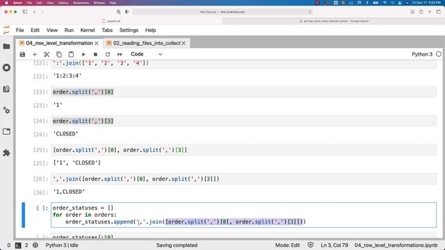 Mastering Python - Manipulating Collections using loops - 04 Row level transformations