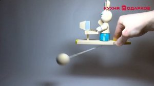 Игрушка заяц из дерева