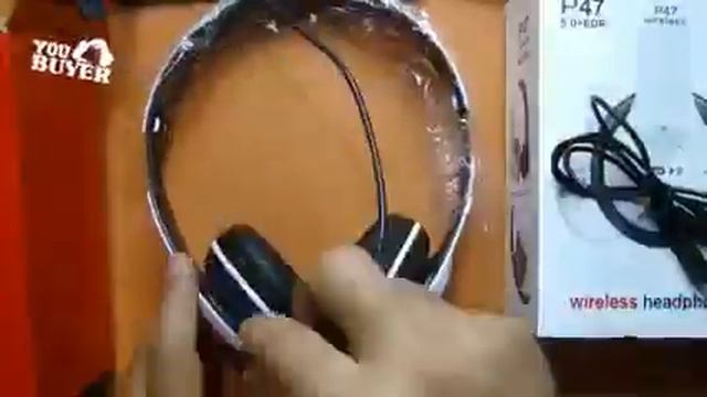 P47 Headphones Foldable Wireless Bluetooth with 3.5mm Audio Jack Support Mp3/FM смотреть онлайн