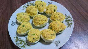 Яйца фаршированные печенью трески видео рецепт