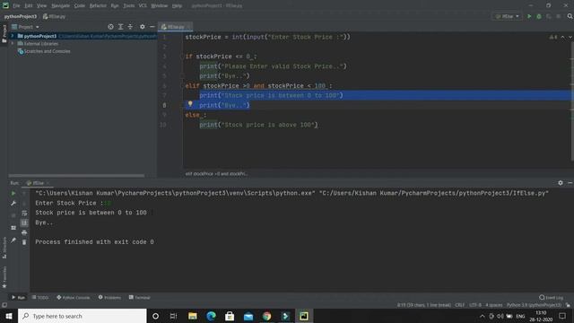 if elif else in Python ? |  If elif else Statement in Python | If else & elif Conditionals In Pytho