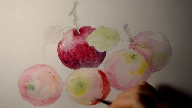 Осенний натюрморт акварелью смотреть онлайн