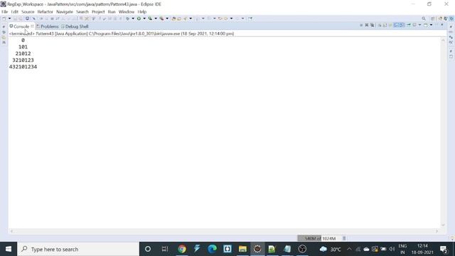 Pattern Program Using Java - Pattern 43
