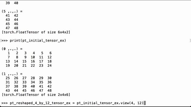 Reshape A PyTorch Tensor - PyTorch Tutorial