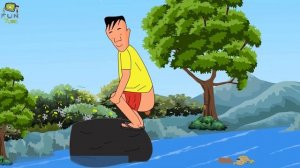 Potty Funny Cartoon || Animated Potty Video for Boy And Fish || Fun Tube