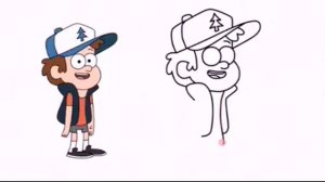 Как рисовать диппера из гравити фолз