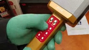 Обзор | Караоке микрофон Magic Karaoke Wster WS  -1828 Bluetooth, золотой | lozmanGames