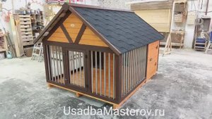 Зимний вольер для собаки "Винстон". Купить теплый зимний вольер для овчарки у Усадьба Мастеров