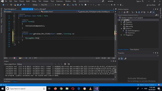 How to use Text Box and Button in C# | TextBox and Button C# | C# TextBox and Button Visual Studio