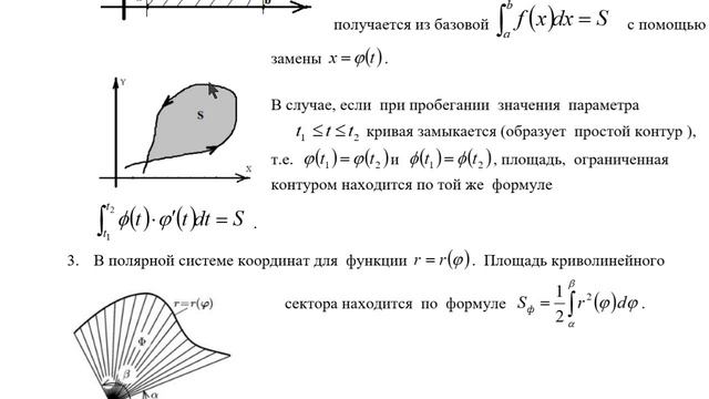 Вычисление площадей Разбор теории смотреть онлайн