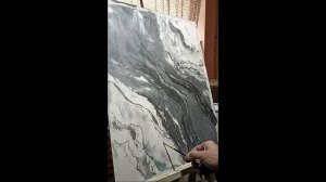Experiment. Imitation Marble, wet silk. Эксперимент Имитация Мрамора из Мокрого Шелка