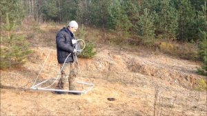 Отстройка рамки от прибора. Глубинный металлоискатель с рамой 110Х110 см