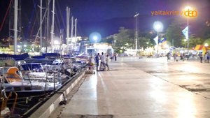 Ялта ночная набережная. Видеосъемка в Ялте