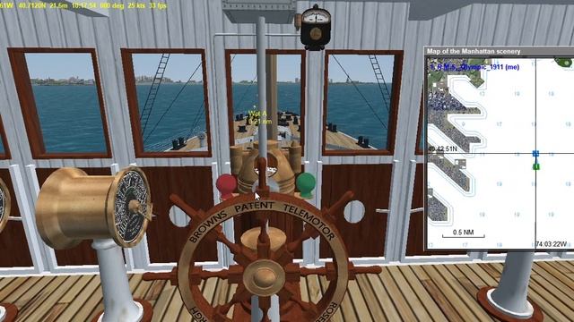 R.M.S. Olympic 1911 Virtual Sailor 7 - Sailing into New York Harbor!
