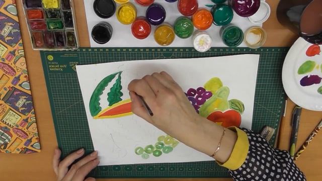Мастер-класс. Декоративное рисование. Фрукты. Макарова Т.А