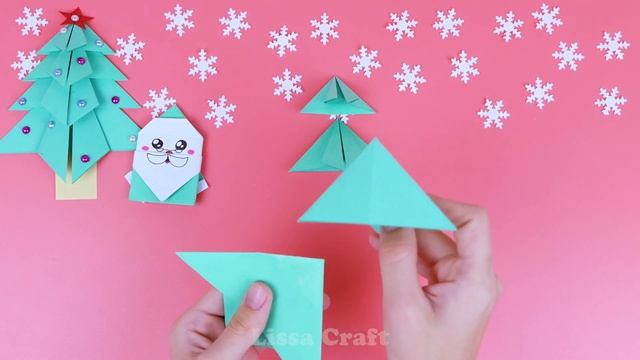 Елочка на Новый год из бумаги / Как сделать оригами елку / Tree making DIY / Paper crafts New year